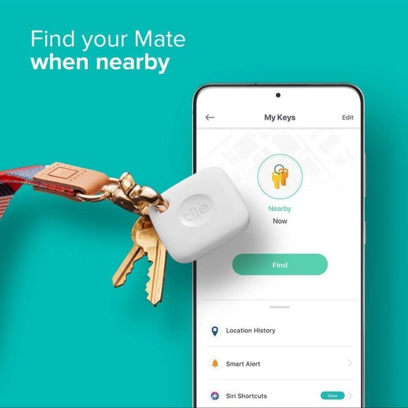 Tile Mate 2022 - White Attachable Tracker NEVER LOST YOUR ITEMS AGAIN - Picture 5 of 8